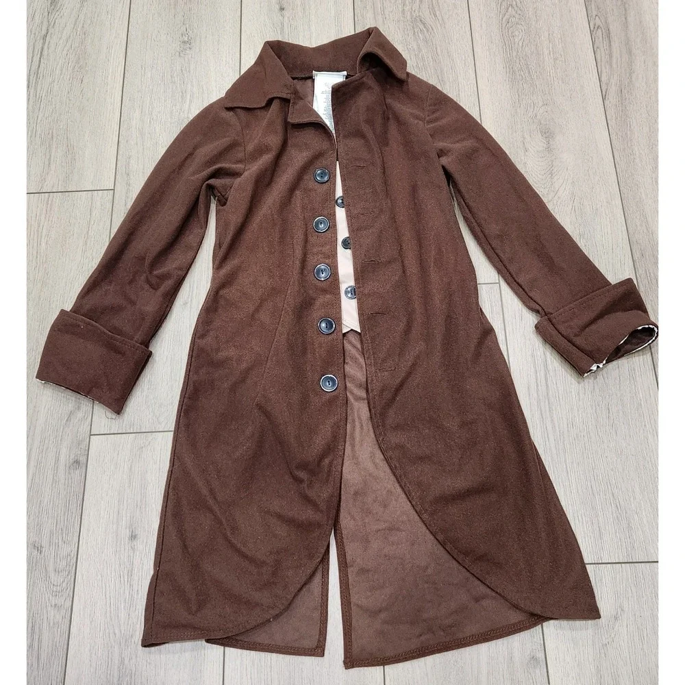 California Costumes Kids L Colonial Brown Tailcoat Attached Vest Hamilton Style